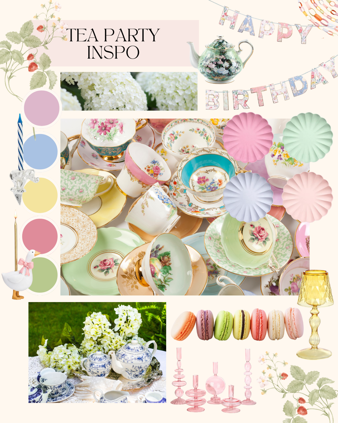 tea party mood board